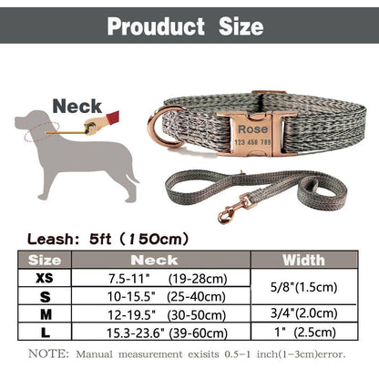 Personalized Nylon Dog Collar - Pampered Pets