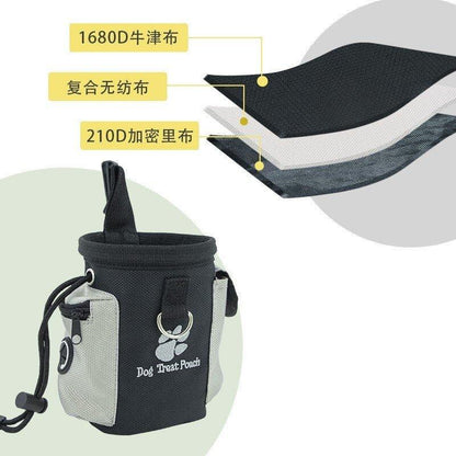 Outdoor Pet Dog Treat Pouch Portable Dog Training Bags Pet Food Container Puppy Snack Reward Waist Bag 12.5*12.5*8Cm Pet Product - Pampered Pets