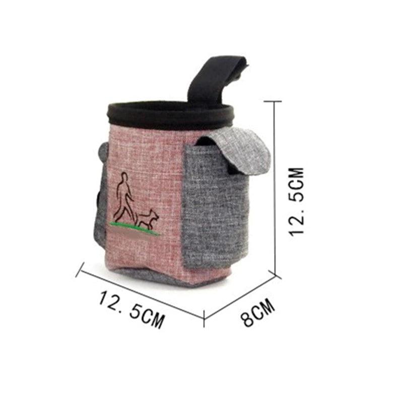 Outdoor Pet Dog Treat Pouch Portable Dog Training Bags Pet Food Container Puppy Snack Reward Waist Bag 12.5*12.5*8Cm Pet Product - Pampered Pets