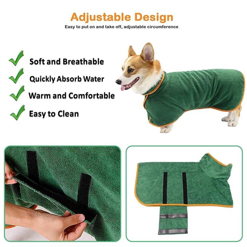 Microfiber Absorbent Pet Drying Coat - Pampered Pets