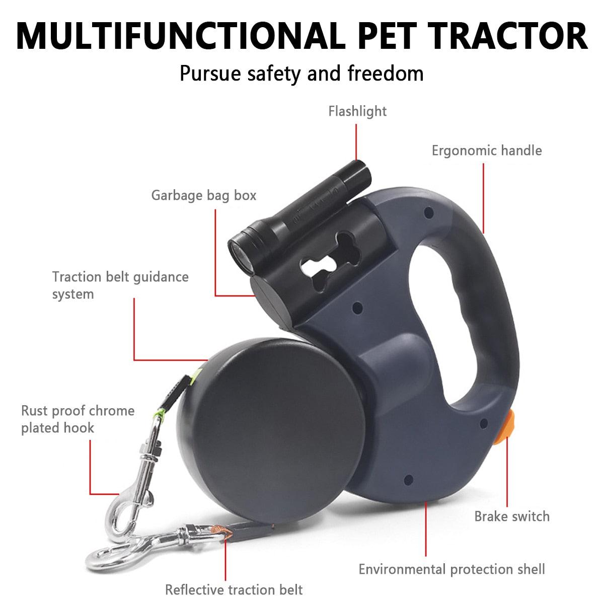 Automatic Dual Retractable Dog Leash - Pampered Pets