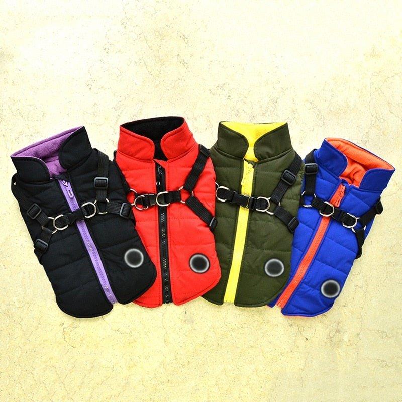 Waterproof Pet Coat With Harness - Pampered Pets