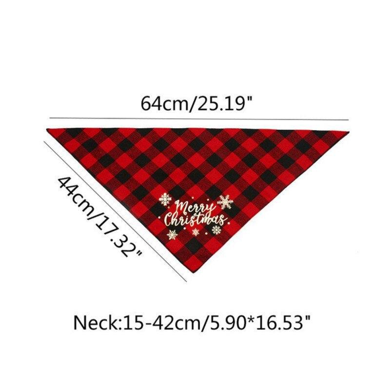 Dog Bandanas Pet Scarf Christmas Pet Triangle Bibs for Dogs Washable Bow Tie Collar Cat Dog Kerchief Small Large Dog Accessories - Pampered Pets