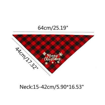 Dog Bandanas Pet Scarf Christmas Pet Triangle Bibs for Dogs Washable Bow Tie Collar Cat Dog Kerchief Small Large Dog Accessories - Pampered Pets